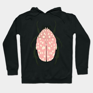 Pink beetle insect Hoodie